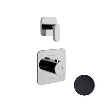 Смеситель для душа встраиваемый с термостатом Webert Living LV971302560, черный — фото 1, Смеситель для душа