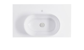 Тумба Шарм 90см 1ящ белый матовый, раковина Шарм бел глянец и столешницей Solid бел матовый 4631177715112 — фото 5, Тумбы с раковиной