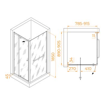 Товар: Душевой уголок RGW PA-44-1 (PA-02 + Z-060-1) 800x900 410844189-011 - фото 1 Душевой уголок RGW PA-44-1 (PA-02 + Z-060-1) 800x900 410844189-011 — фото 1, Душевые уголки