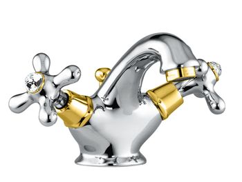 Смеситель для раковины Fiore MARGOT SKY (SWAROVSKI®) 01CO0622, хром/золото — фото 1, Смесители для раковины