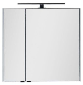 Зеркальный шкаф Aquanet Латина 80 белый 00179635 — фото 4, Зеркальные шкафы в ванную