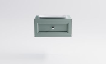 Тумба Классик 80см 1ящ NCS S 3005-b80g мат, раковина Ретро бел глянц, столешница Solid в цвете 4631177715488 — фото 1, Тумбы с раковиной