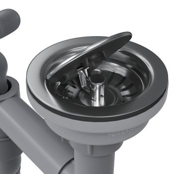 Кухонная мойка Reflexion Iseo RX2265BL оружейная сталь — фото 421, Кухонные мойки