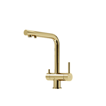 Смеситель для кухни SANCOS Foster с возможностью подключения фильтра для воды, цвет полированное золото, арт. SC4014ZG — фото 1, Смесители для кухни