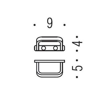 Крючок COLOMBO DESIGN TIME W4217 одинарный цвет хром — фото 2, Крючки для полотенец