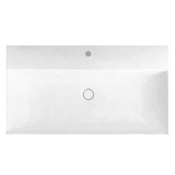 Раковина HATRIA Bahia 13 BH0800465011TS0 подвесная или на тумбу с одним отверстием с переливом цвет белый — фото 1, Раковины