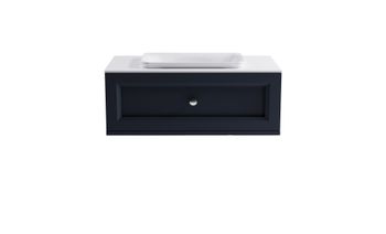 Товар: Тумба Классик 90 с 1ящ RAL7024 мат. с раковиной Ретро бел гл. и столешницей Solid бел гл. 4631177714146 - фото 2 Тумба Классик 90 с 1ящ RAL7024 мат. с раковиной Ретро бел гл. и столешницей Solid бел гл. 4631177714146 — фото 2, Тумбы с раковиной