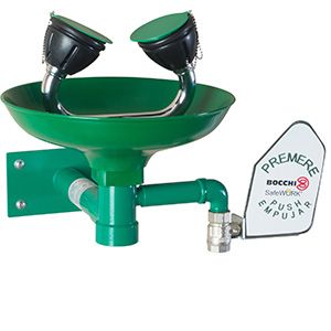 Аварийная раковина для промывки глаз настенная из полипропилена с рычагом SC300 — фото 1, Аксессуары и оборудование для общественных мест