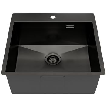 Кухонная мойка Reflexion Iseo RX2265BL оружейная сталь — фото 258, Кухонные мойки