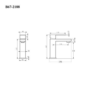 BOND Smart B67-2188 Смеситель однорычажный без донного клапана для раковины — фото 16, Смесители для раковины