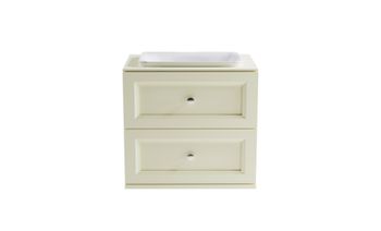 Тумба Классик 70см 2ящ RAL1013 мат., раковина Ретро бел глянц, столешница Solid в цвете 4631177715693 — фото 2, Тумбы с раковиной