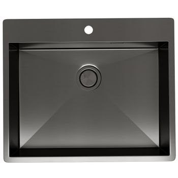 Кухонная мойка Reflexion Iseo RX2265BL оружейная сталь — фото 281, Кухонные мойки