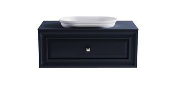 Тумба Шарм 100см 1ящ RAL7024 мат., раковина Шарм бел гл, столешница Solid в цвете 4631177715167 — фото 1, Тумбы с раковиной