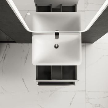 Товар: AQM900460WH "S4" тумба под умывальник подвесная 60 см., цвет белый глянец. - фото 4 AQM900460WH "S4" тумба под умывальник подвесная 60 см., цвет белый глянец. — фото 4, Тумбы под раковину