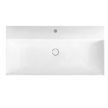 Раковина HATRIA Bahia 13 BH0800365011TS0 подвесная или на тумбу с одним отверстием с переливом цвет белый — фото 1, Раковины