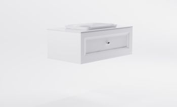 Товар: Тумба Классик 90 с 1ящ белый мат. с раковиной Ретро бел гл. и столешницей Solid бел гл. 4631177714153 - фото 3 Тумба Классик 90 с 1ящ белый мат. с раковиной Ретро бел гл. и столешницей Solid бел гл. 4631177714153 — фото 3, Тумбы с раковиной