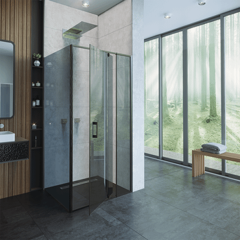 Душевая стенка ALEX BAITLER 7 серия SG72B80 тонированное стекло — фото 1, Душевые перегородки