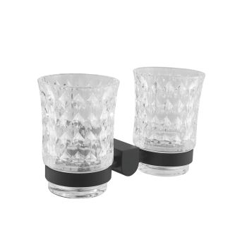 Товар: Стакан двойной для ванной комнаты Rose RG1722H, черный - фото 1 Стакан двойной для ванной комнаты Rose RG1722H, черный — фото 1, Стаканы для зубных щеток