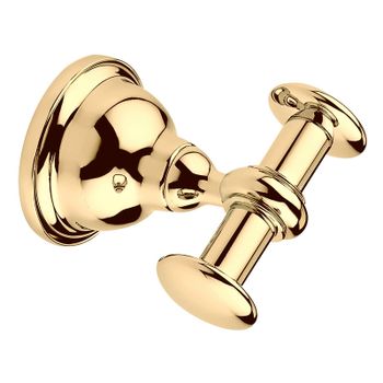 Двойной крючок для ванной Webert Armony AM500401010, золото — фото 1, Крючки для полотенец