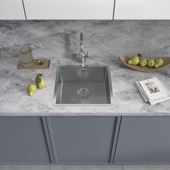 Кухонная мойка Reflexion Iseo RX2265BL оружейная сталь — фото 131, Кухонные мойки