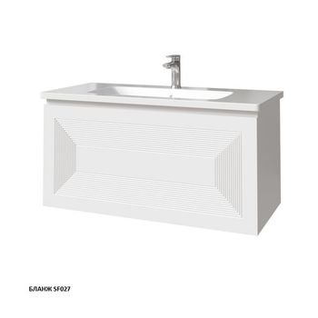 МОДО Кварта тумба 100 с интегрированной ручкой 35715-SF027 — фото 1, Комоды и тумбы для ванной комнаты