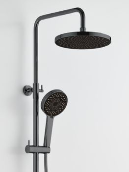 BOND B12-8277 Душевая стойка с термостатом и тропическим душем — фото 13, Душевые стойки