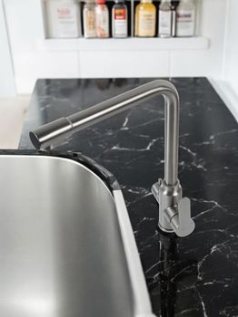 BOND Smart B65-0477 Смеситель для кухни под фильтр с краном для питьевой воды, графитовый цвет — фото 24, Смесители для кухни