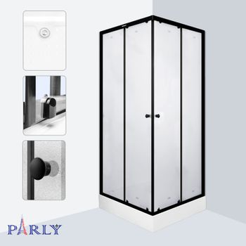 Уголок ZFQ911B душевой PARLY с поддоном — фото 3, Душевые уголки