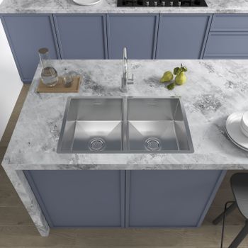 Кухонная мойка Reflexion Iseo RX2265BL оружейная сталь — фото 202, Кухонные мойки