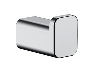 Крючок, Hansgrohe, AddStoris, одинарный, ширина, мм-16, глубина, мм-30, высота, мм-21, тип установки-настенный, материал-металл, крепления в комплекте, цвет-хром 41742000 — фото 1, Крючки для полотенец