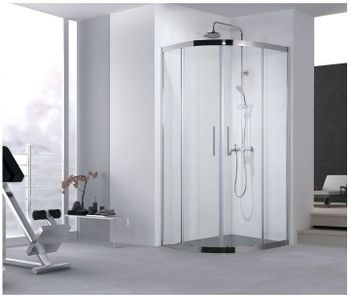 Душевой уголок Aquanet Delta NPE2142 100x100, R550, прозрачное стекло — фото 1, Душевые уголки