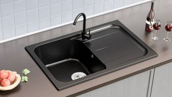 Кухонная мойка Polygran ALTO-780 мойка, цвет Опал 891401 — фото 1, Кухонные мойки