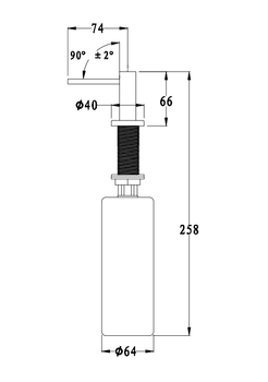 Товар: Rivelato Дозатор малый 2425004 topazio арт. RD-500 topazio - фото 2 Rivelato Дозатор малый 2425004 topazio арт. RD-500 topazio — фото 2, Дозаторы для кухонных моек