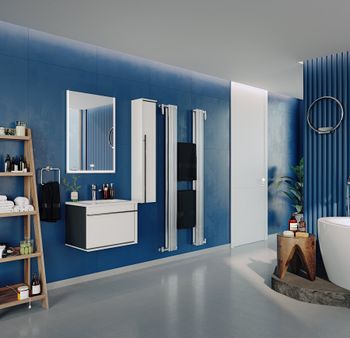 ANETO Тумба под раковину VICTORIA-N UNIK 60, белый глянец, ROCA 7857429806 — фото 9, Тумбы под раковину