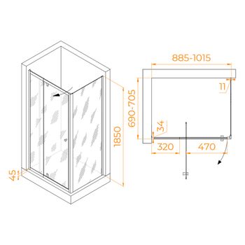 Товар: Душевой уголок RGW PA-44 (PA-02 + Z-050-1) 900x700 41084497-011 - фото 1 Душевой уголок RGW PA-44 (PA-02 + Z-050-1) 900x700 41084497-011 — фото 1, Душевые уголки