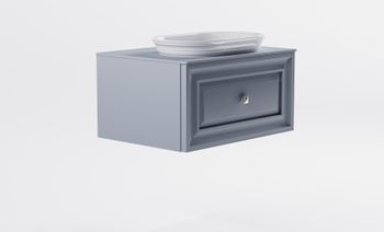 Тумба Шарм 80см 1ящ NCS S 3005-R80B мат., раковина Шарм бел гл, столешница Solid в цвете 4631177715013 — фото 4, Тумбы с раковиной