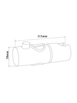 Держатель лейки на штангу 24мм BOND BSH2400 — фото 5, Держатели для душа