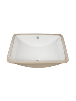 BOND S96-530 Раковина встраиваемая под столешницу 53х37,5х20см прямоугольная белая с переливом — фото 7, Раковины встраиваемые сверху