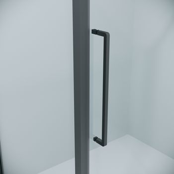 Душевое ограждение Niagara Nova NG-35-10AGR-A80GR-34 (100х80х195) прямоугольник,распашная,графит,стекло прозрачное,2 места — фото 9, Душевые уголки