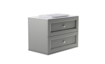 Товар: Тумба Классик 90 с 2ящ NCS S 3502-Y мат. с раковиной Ретро бел гл. и столешницей Solid бел гл. 4631177714368 - фото 4 Тумба Классик 90 с 2ящ NCS S 3502-Y мат. с раковиной Ретро бел гл. и столешницей Solid бел гл. 4631177714368 — фото 4, Тумбы с раковиной