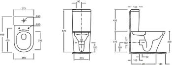 Бачок для унитаза Jacob Delafon Rodin+ белый (ETAB232-00) — фото 3, Комплектующие для туалета