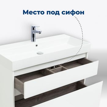 Мебель для ванной Aquanet Nova Lite 100 белый глянец 00274177 — фото 17, Комплекты мебели для ванной