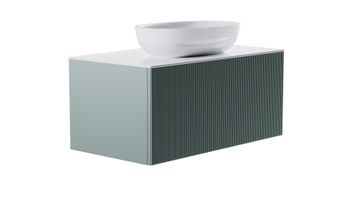 Товар: Тумба М-40 90см 1ящ цв NCS S 3005-b80g мат./волна, раковина Атрия бел гл., столешница Solid бел гл. 4631177713613 - фото 3 Тумба М-40 90см 1ящ цв NCS S 3005-b80g мат./волна, раковина Атрия бел гл., столешница Solid бел гл. 4631177713613 — фото 3, Тумбы с раковиной