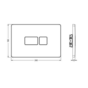 Клавиша смыва Artceram A16 для унитаза цвет черный матовый 704.000.17 — фото 1, Кнопки смыва
