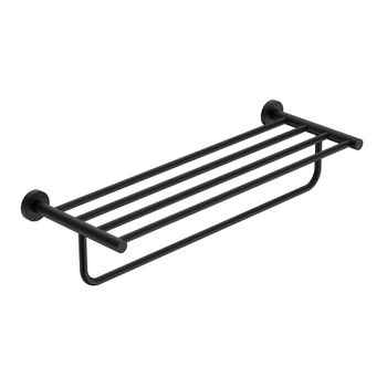 Товар: AQM7206MB Trento Полка для полотенец 600мм, черный матовый - фото 1 AQM7206MB Trento Полка для полотенец 600мм, черный матовый — фото 1, Полки для полотенец