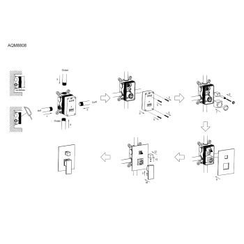 Товар: AQM8808GM Savona Встраиваемый смеситель на 2 потр. в комплекте с внутр. частью, металл - фото 2 AQM8808GM Savona Встраиваемый смеситель на 2 потр. в комплекте с внутр. частью, металл — фото 2, Смесители
