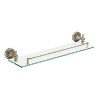 Полка стеклянная Rose RG1019Q, бронза — фото 1, Полки для ванной и душа