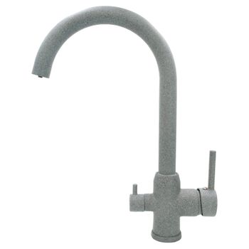 NAPOLI Смеситель д/кухни совмещенный с краном для питьевой воды, темно-серый камень 32664 — фото 2, Смесители для кухни