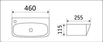 Умывальник CeramaLux 9055RAX — фото 1, Раковины