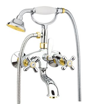 Смеситель для ванны Fiore MARGOT 26CO0600, хром/золото — фото 1, Смеситель для ванны